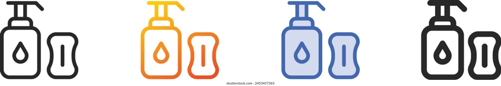 Icono de bebé.Diseño lineal delgado, degradado, trazo azul y estilo audaz aislado sobre fondo blanco