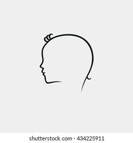 Baby icon.Vector illustration of a child in a flat style. EPS10