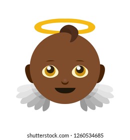 baby illustration face emoji vector child children kid angel