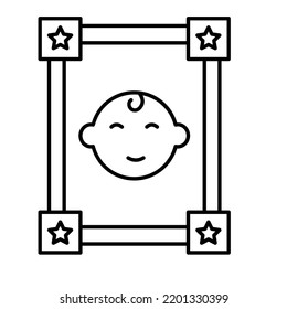 Baby image line Vector Icon easily modified

