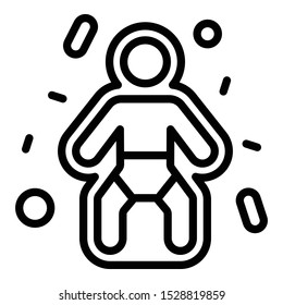 Baby immunization icon. Outline baby immunization vector icon for web design isolated on white background
