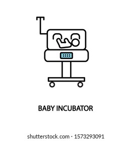 Baby incubator. Neonatal intensive care unit. Premature.