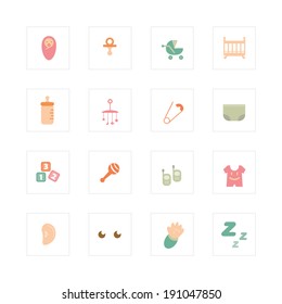 Baby infant icons