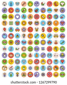 Baby, Infant, Newborn and Birth Icons Set 