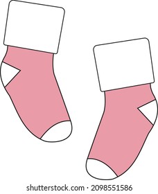 Baby Infant Socks flat sketch
