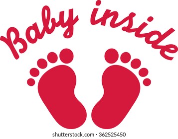 Baby inside footprint