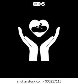 baby inside heart 
