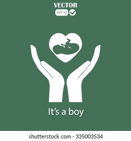baby inside heart 