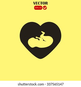 baby inside heart 