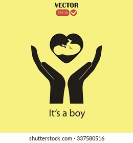 baby inside heart 