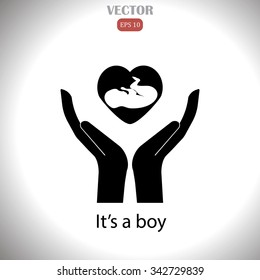 baby inside heart 