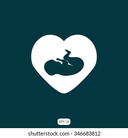 baby inside heart 
