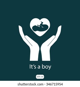 baby inside heart 