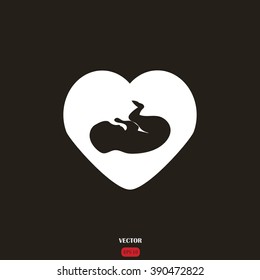 baby inside heart 