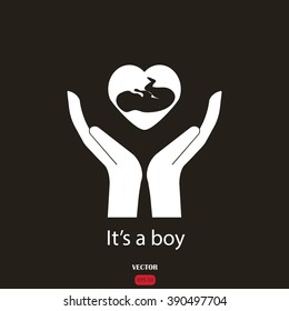 baby inside heart 