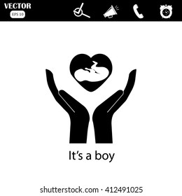 baby inside heart 