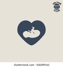 baby inside heart 