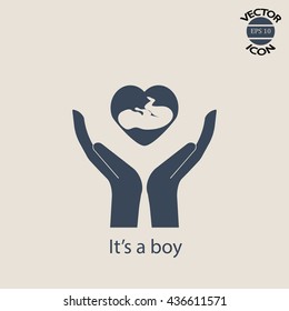 baby inside heart 