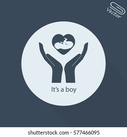 baby inside heart 