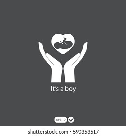 baby inside heart 