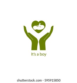 baby inside heart 