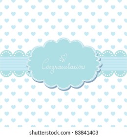 Baby invitation card with your text (vector eps 8)