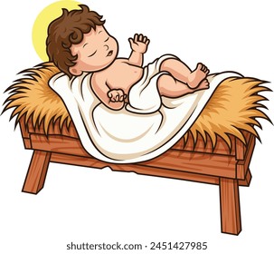 Baby Jesus Christ vector illustration