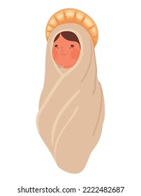 baby jesus illustration over white