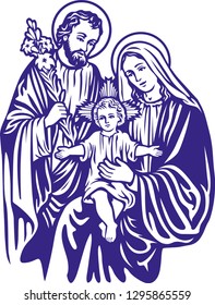 Baby Jesus With Mother Mary And Joseph