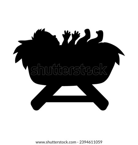 baby jesus silhouette vector isolated