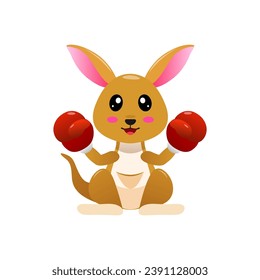 baby kangaroo cartoon vector graphics