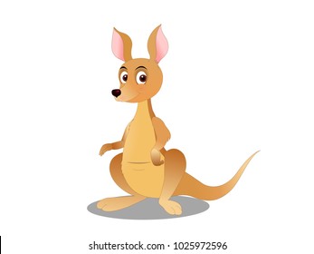 Baby Kangaroo Cartoon Vector Image