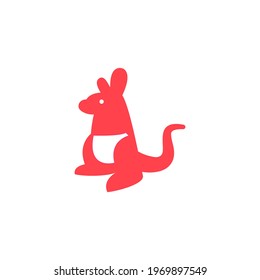 Baby Kangaroo logo simple design