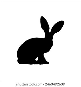 Baby kangaroo silhouette isolated on white background. Kangaroo icon vector illustration design.