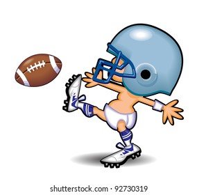 Baby Kicking Football