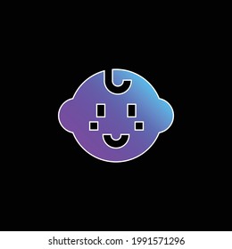 Baby Kid blue gradient vector icon