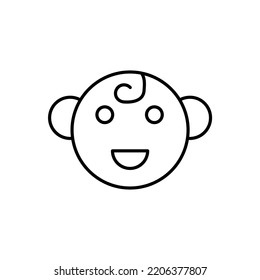 Baby Kid Child icon. Simple element illustration. Baby Kid Child concept outline symbol design.