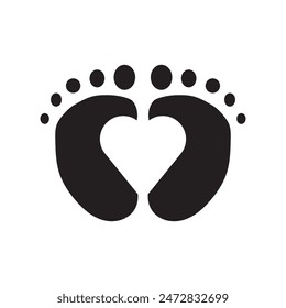 Baby kid design. foot print icon. isolated image. vector graphic