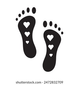 Baby kid design. foot print icon. isolated image. vector graphic