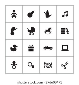 baby, kids icons universal set for web and mobile