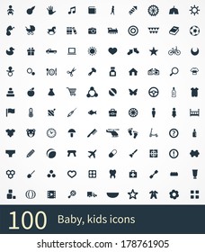 baby, kids Icons Vector set