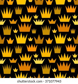Baby and kids royal pattern with crowns, cute princess background, vector  beautiful geometric seamless fabric, luxury wrapping paper, fashion trendy fabric, ornament template for boys and girls

