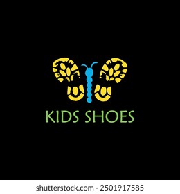 baby kids shoes store logo design vector