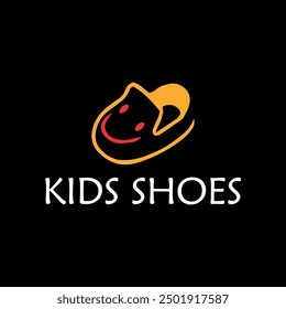 baby kids shoes store logo design vector