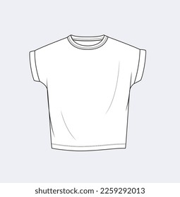 ilustración de sketch plano de blusa para camisa de bebé