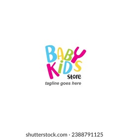 Baby kids Vector logo, Kids logo, baby baba graphic logo