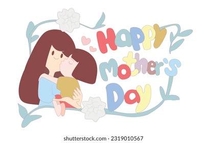 baby kisses mom's cheek contains jasmine flowers