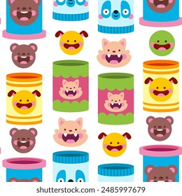 Baby knee pads vector cartoon seamless pattern.