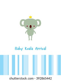 baby koala bear arrival card