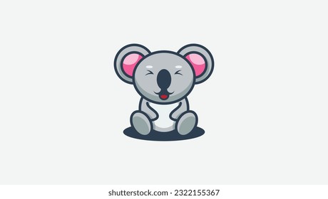 plantilla de diseño vectorial del logotipo de koala bebé